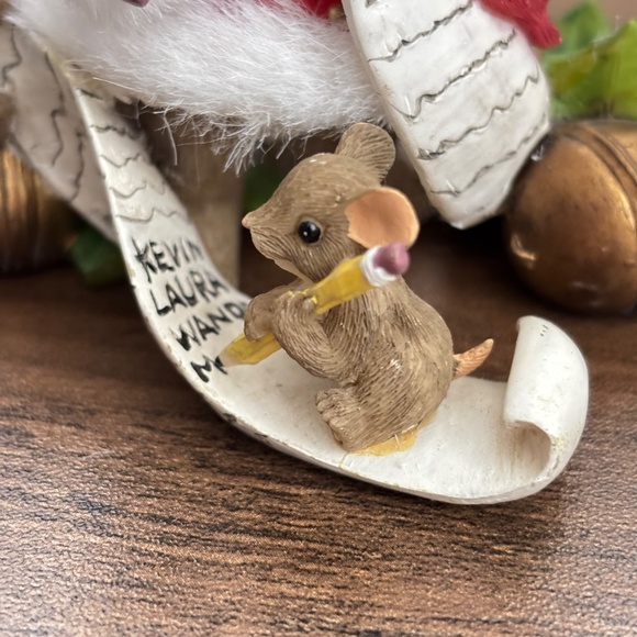 CHARMING TAILS Fitz & Floyd  MAKING A LIST & CHECKING IT TWICE  Figurine 87/180 - Picture 10 of 12